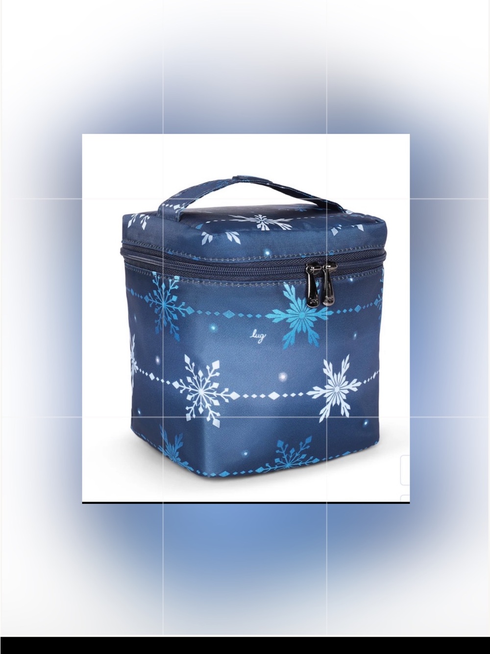 lug Box Top in Snow flake Navy